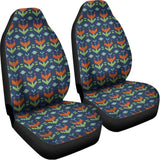 Flower Knitted Pattern Print Universal Fit Car Seat Covers 102422
