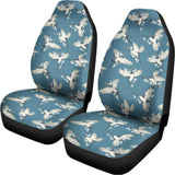 Flying Crane Bird Pattern Print Universal Fit Car Seat Covers 102422