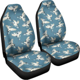 Flying Crane Bird Pattern Print Universal Fit Car Seat Covers 102422