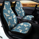 Flying Crane Bird Pattern Print Universal Fit Car Seat Covers 102422