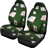 Flying Poker Cards Print Universal Fit Car Seat Covers 102422