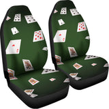 Flying Poker Cards Print Universal Fit Car Seat Covers 102422