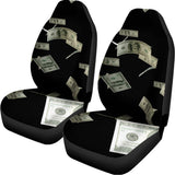 Flying US Dollar Print Universal Fit Car Seat Covers 102422