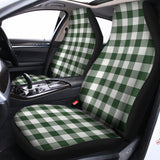 Forest Green Buffalo Check Pattern Print Universal Fit Car Seat Covers 102422