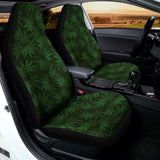 Forest Green Cannabis Leaf Print Universal Fit Car Seat Covers 102422