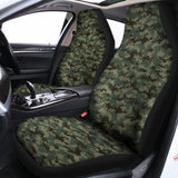 Forest Green Digital Camo Pattern Print Universal Fit Car Seat Covers 102422