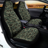 Forest Green Digital Camo Pattern Print Universal Fit Car Seat Covers 102422