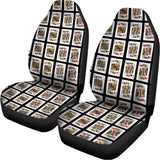 Four Kings Playing Cards Pattern Print Universal Fit Car Seat Covers 102422
