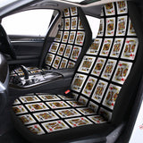 Four Kings Playing Cards Pattern Print Universal Fit Car Seat Covers 102422