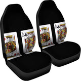 Four Kings Playing Cards Print Universal Fit Car Seat Covers 102422
