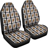 Four Queens Playing Cards Pattern Print Universal Fit Car Seat Covers 102422