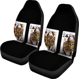 Four Queens Playing Cards Print Universal Fit Car Seat Covers 102422