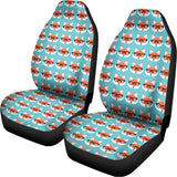 Fox With Glasses Pattern Print Universal Fit Car Seat Covers 102422