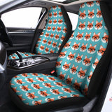 Fox With Glasses Pattern Print Universal Fit Car Seat Covers 102422