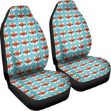 Fox With Glasses Pattern Print Universal Fit Car Seat Covers 102422