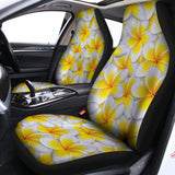 Frangipani Flower Print Universal Fit Car Seat Covers 102422