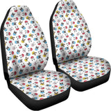French Bulldog Reading Book Print Universal Fit Car Seat Covers 102422