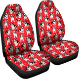 French Bulldog With Glasses Print Universal Fit Car Seat Covers 102422