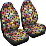 French Macarons Pattern Print Universal Fit Car Seat Covers 102422