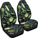 Fresh Green Fruit And Vegetables Print Universal Fit Car Seat Covers 102422