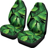 Fresh Green Leaf Print Universal Fit Car Seat Covers 102422