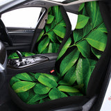 Fresh Green Leaf Print Universal Fit Car Seat Covers 102422