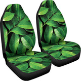 Fresh Green Leaf Print Universal Fit Car Seat Covers 102422