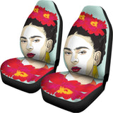 Frida Kahlo And Floral Print Universal Fit Car Seat Covers 102422