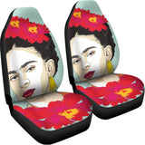 Frida Kahlo And Floral Print Universal Fit Car Seat Covers 102422
