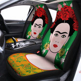 Frida Kahlo And Pink Floral Print Universal Fit Car Seat Covers 102422