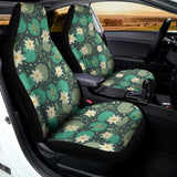 Frogs And Water Lilies Pattern Print Universal Fit Car Seat Covers 102422