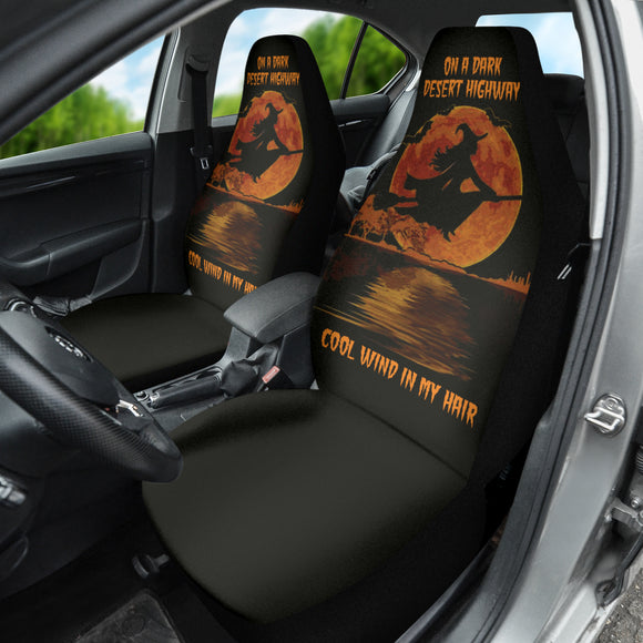 Witch Fly On A Dark Desert Highway Car Seat Covers 212201