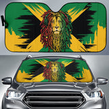 Jamaica Lion Flag Grunge Car Auto Sun Shades 211701