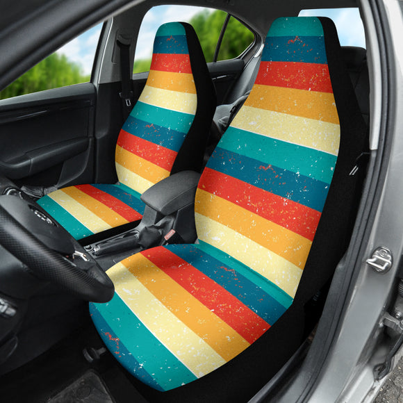 Retro Line Colorful Car Seat Covers 210202