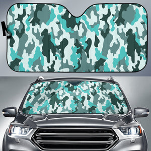 Turquoise Camouflage Car Windshield Camo Auto Sun Shades 211601