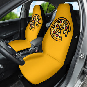 Amazing Pizza Pattern Yellow Background Car Seat Covers Style 1 210102