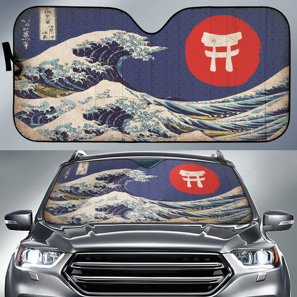 Japan Waves Art Gift Car Auto Sun Shades 212801