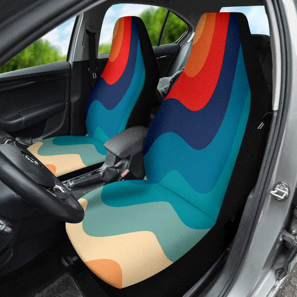 Retro Curve Colorful Car Seat Covers Style 1 210202