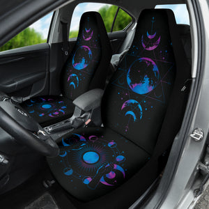 Triple Moon Purple Galaxy Car Seat Covers 210402