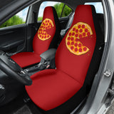 Pizza Pattern Design Red Background Car Seat Covers 213101