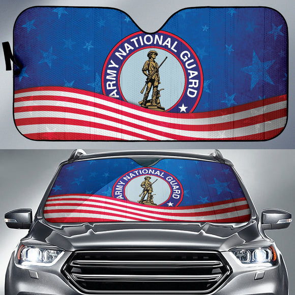 Nation Guard Car Auto Sun Shades American Flag Style 2 210602