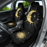 Sun Moon Yellow Magical Car Seat Covers 210402