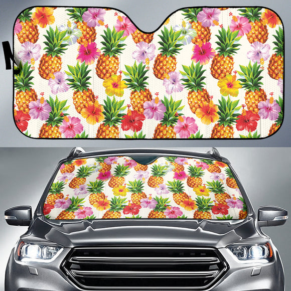 Hawaii Pineapple Hibiscus Car Auto Sun Shades 212501