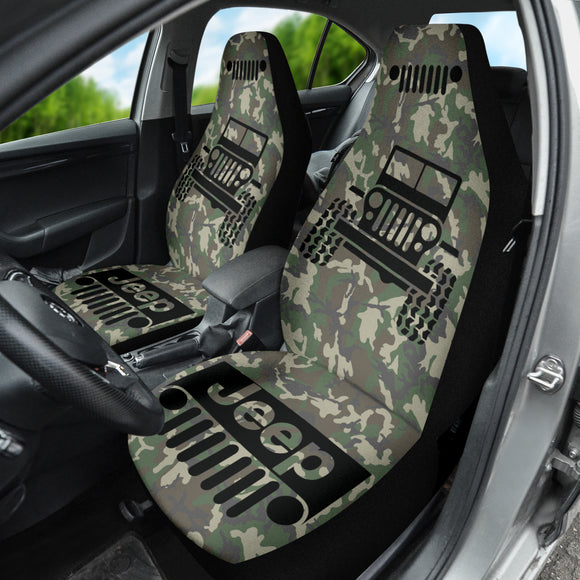 Jeep Offroad Car Seat Covers Camouflage Woodland Style 1 212801