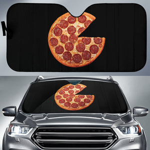Delicious Pizza Black Background Car Auto Sun Shades 213101
