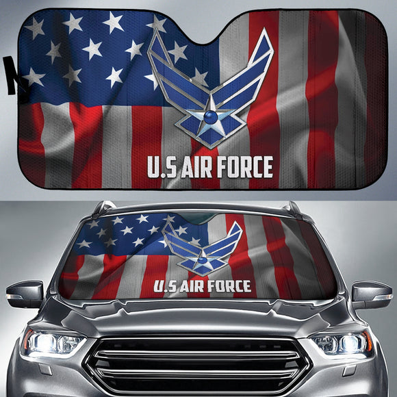 US Air Force American Flag Auto Sun Shades 210402