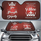 Proverbs 31 Woman  Car Auto Sun Shades Red White 212501