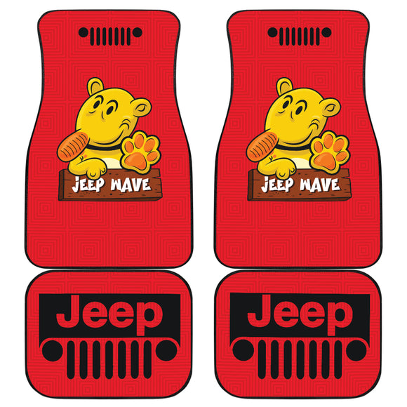 Jeep Grill Car Floor Mats Eugene The Jeep Red Black 211501
