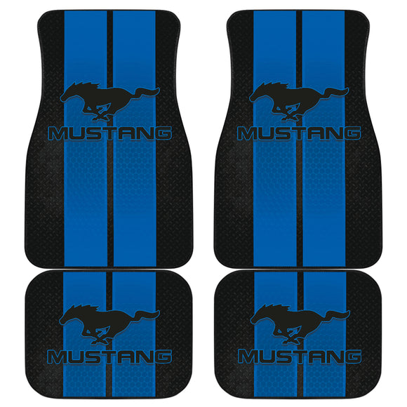 Blue Ford Mustang Fastback Muscle Car Floor Mats 210101