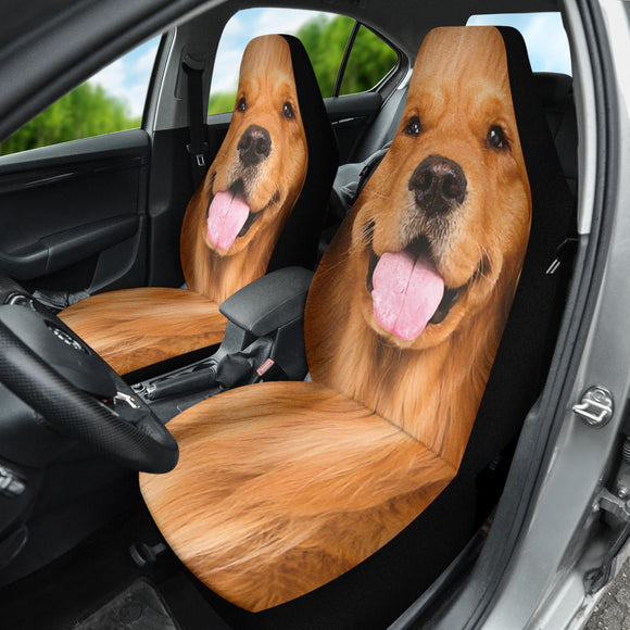 Golden Retriever Car Seat Covers Funny Dog Face 212401